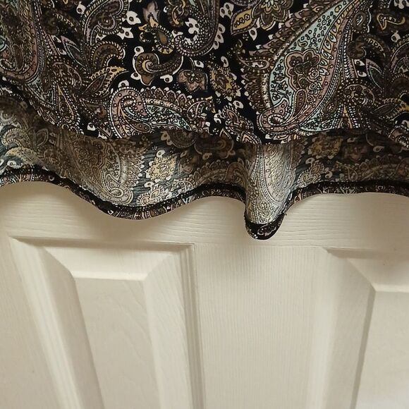 PAISLEY GRACE XXL Paisley Printed Women's Blouse 3/4 Sleeves Multi Colored XXL - Picture 5 of 11